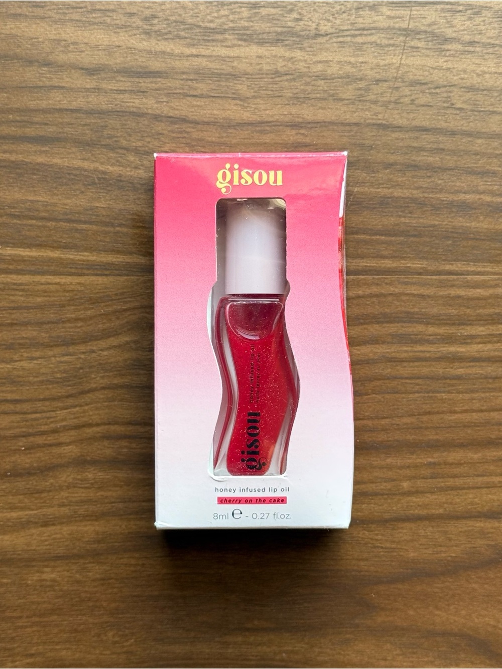 limited edition gisou cherry on the cake honey infused lip oil